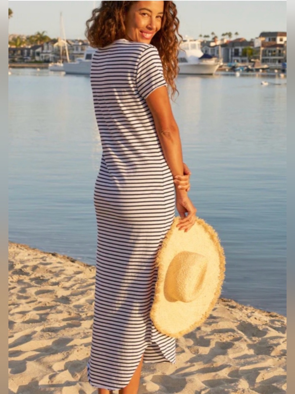 🆕Frank & Eileen Harper Dress in Navy French Stripe